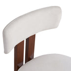 Tabourets de bar ronds rembourrés Roomfitters 26,5, lot de 2, dossier bas, structure en métal noir