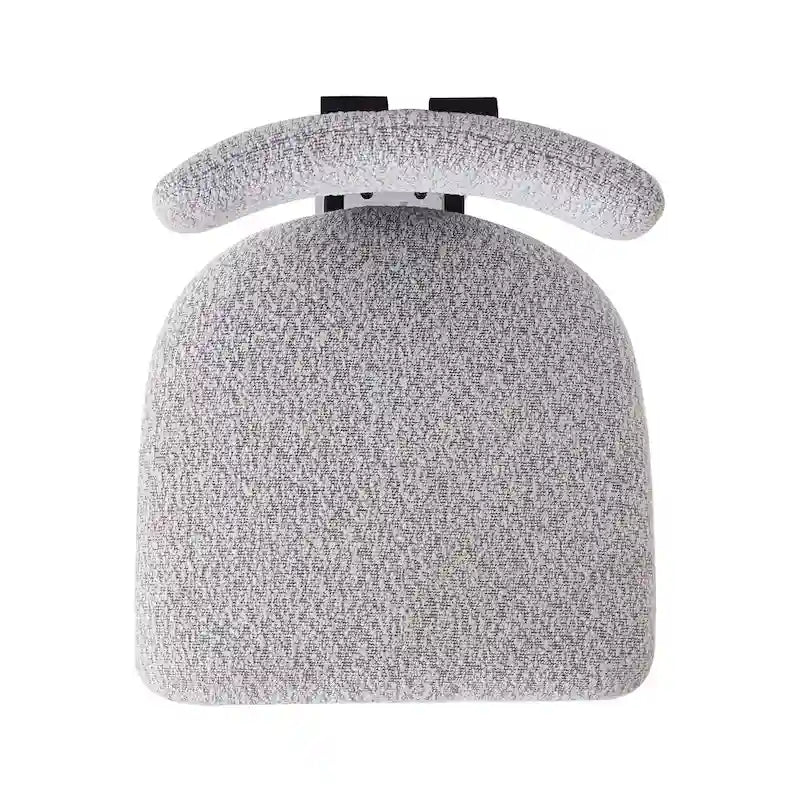 Tabourets de bar ronds rembourrés Roomfitters 26,5, lot de 2, dossier bas, structure en métal noir