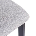 Tabourets de bar ronds rembourrés Roomfitters 26,5, lot de 2, dossier bas, structure en métal noir