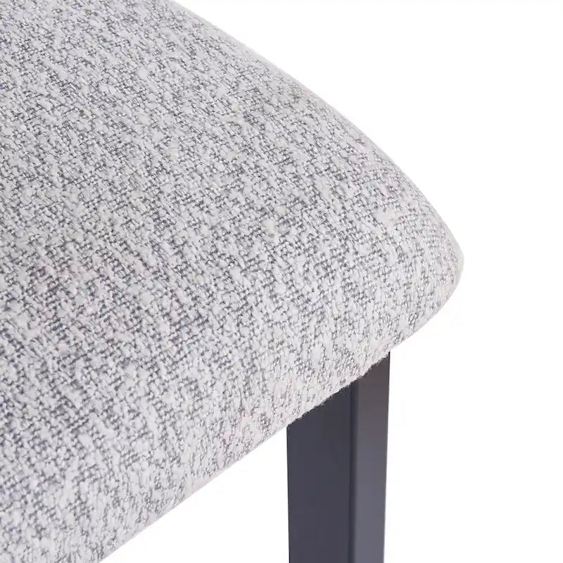 Tabourets de bar ronds rembourrés Roomfitters 26,5, lot de 2, dossier bas, structure en métal noir