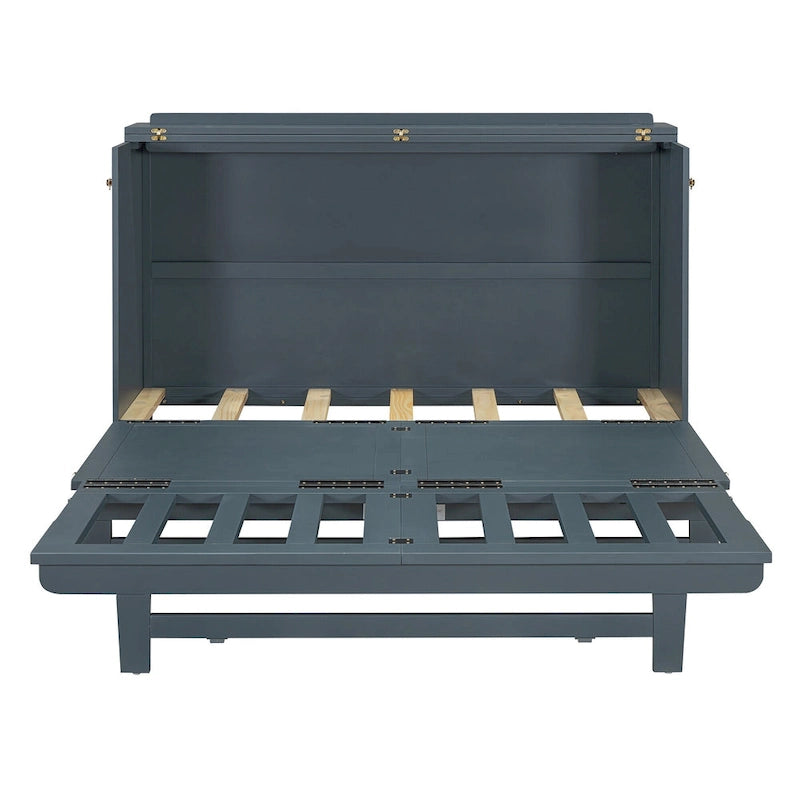 Lit escamotable avec grand tiroir, ports USB et prises électriques