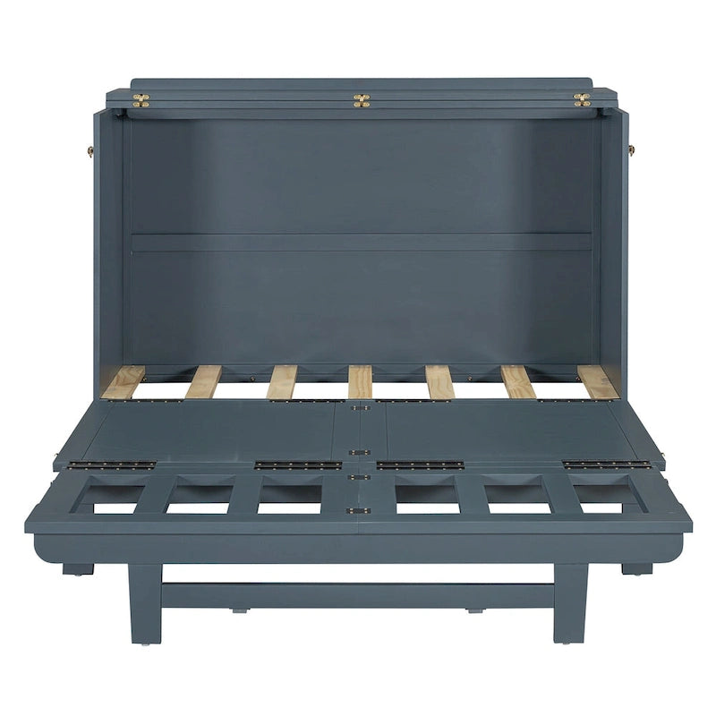 Lit escamotable avec grand tiroir, ports USB et prises électriques