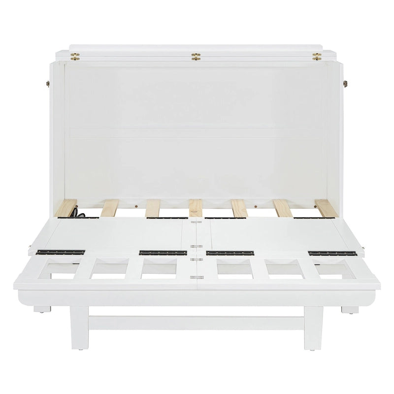 Lit escamotable avec grand tiroir, ports USB et prises électriques