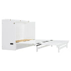 Lit escamotable avec grand tiroir, ports USB et prises électriques