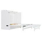 Lit escamotable avec grand tiroir, ports USB et prises électriques