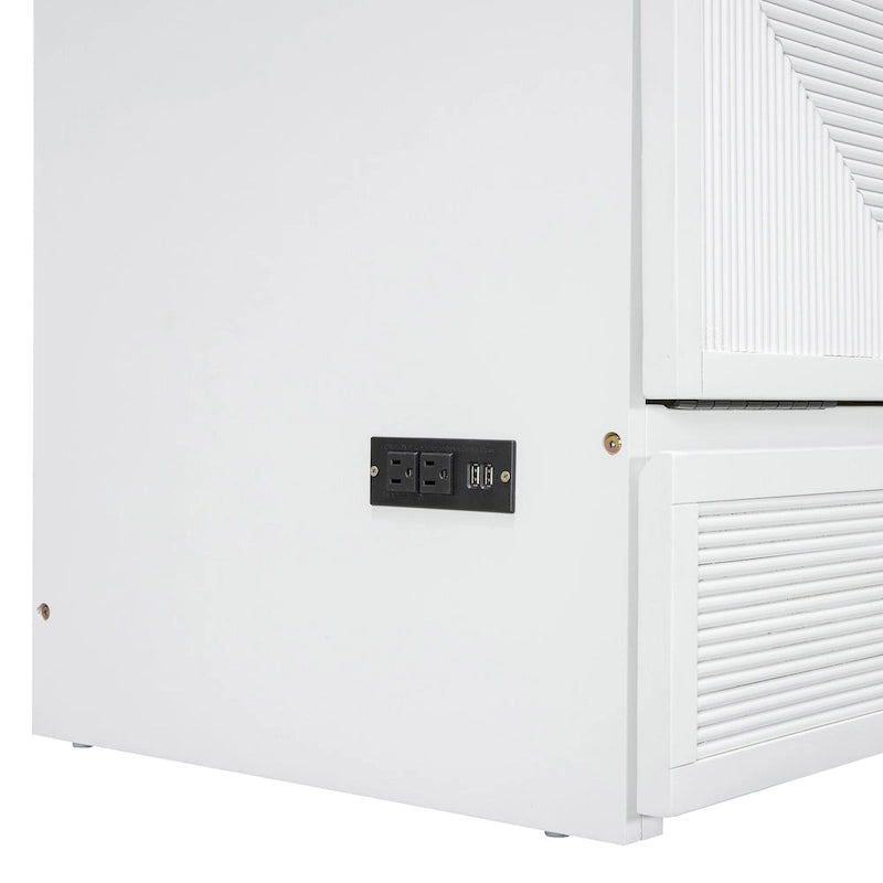 Lit escamotable avec grand tiroir, ports USB et prises électriques