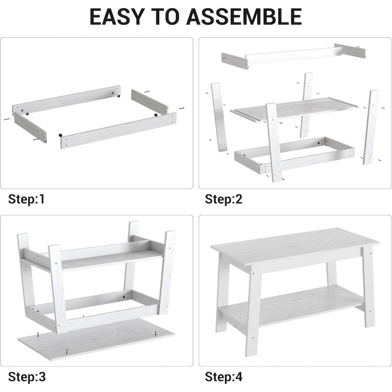 Petite table basse rustique pour salon, cuisine - Non applicable