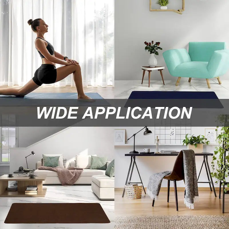 Tapis de protection pour chaise de bureau 55 pouces x 35 pouces pour planchers de bois franc