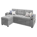 Versatile L-Shaped Sofa Bed with Pull-Out Sleeper