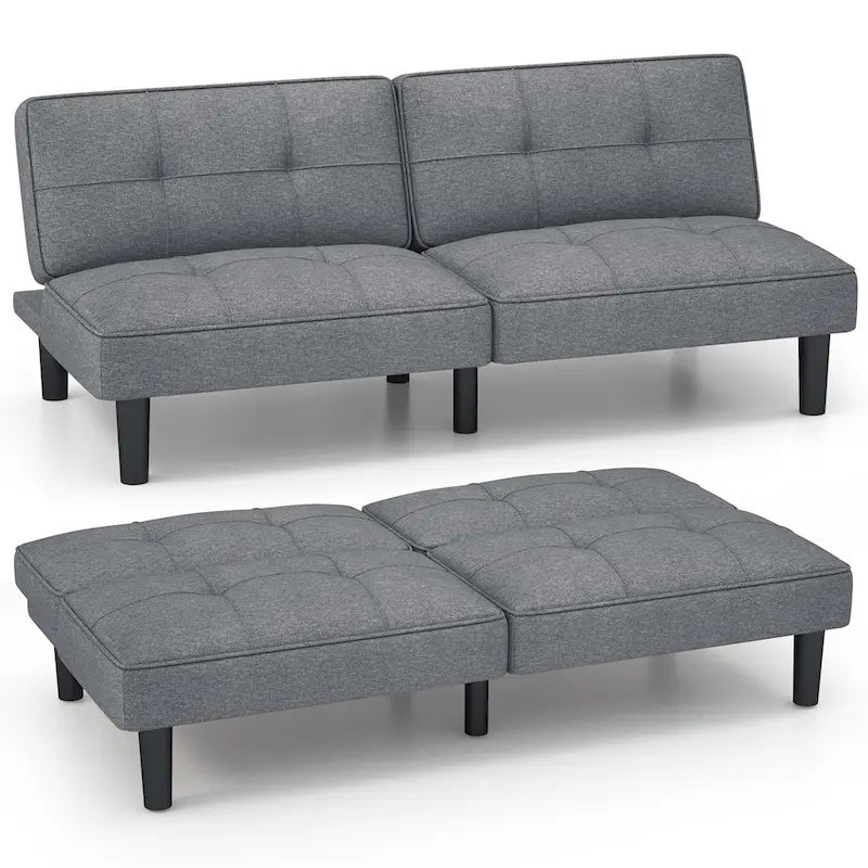 Canapé-lit futon convertible et pliable Costway avec 6 positions réglables - Voir les détails