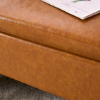 Banquette de rangement capitonnée à couvercle rabattable de 56 po avec accoudoirs