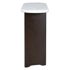 Console d'entrée, table avec plateau ovale en faux marbre pour l'entrée