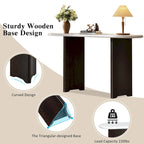 Console d'entrée, table avec plateau ovale en faux marbre pour l'entrée