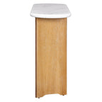 Console d'entrée, table avec plateau ovale en faux marbre pour l'entrée