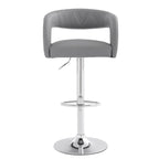 Tabourets de bar à dossier mi-haut arrondi et hauteur réglable (lot de 4)