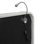 Lit plateforme rembourré avec 2 lampes de lecture intégrées, cadre de lit Queen Size en PU, lit au sol avec tête de lit capitonnée.