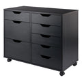 6-Drawer Storage Mobile Cabinet Set - 32 - Black