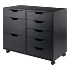 6-Drawer Storage Mobile Cabinet Set - 32 - Black