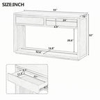 Console d'entrée rustique en bois 55 (Espresso)