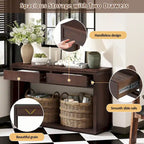 Console d'entrée rustique en bois 55 (Espresso)