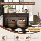 Console d'entrée rustique en bois 55 (Espresso)