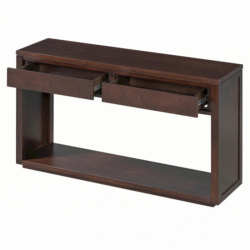 Console d'entrée rustique en bois 55 (Espresso)