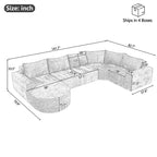 Canapé d'angle modulable, canapé de sol pour salon, méridienne