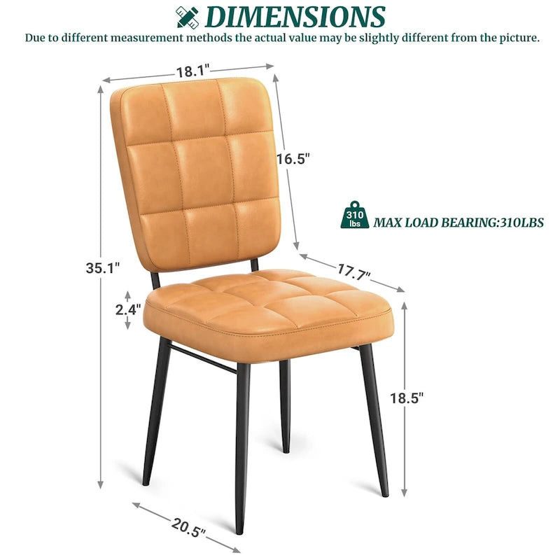 Ensemble de 2/4/6/8 chaises de salle à manger modernes, chaises de cuisine rembourrées avec coussin épais pour salle à manger