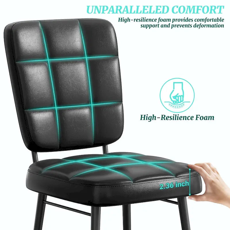 Ensemble de 2/4/6/8 chaises de salle à manger modernes, chaises de cuisine rembourrées avec coussin épais pour salle à manger