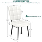 Ensemble de 2/4/6/8 chaises de salle à manger modernes, chaises de cuisine rembourrées avec coussin épais pour salle à manger