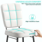 Ensemble de 2/4/6/8 chaises de salle à manger modernes, chaises de cuisine rembourrées avec coussin épais pour salle à manger