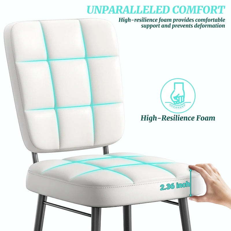 Ensemble de 2/4/6/8 chaises de salle à manger modernes, chaises de cuisine rembourrées avec coussin épais pour salle à manger