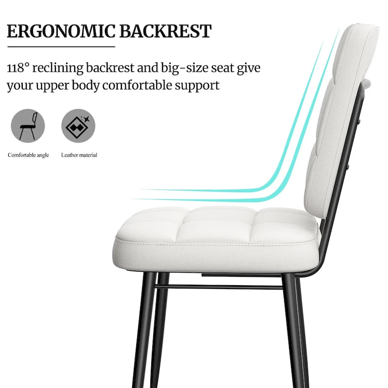 Ensemble de 2/4/6/8 chaises de salle à manger modernes, chaises de cuisine rembourrées avec coussin épais pour salle à manger