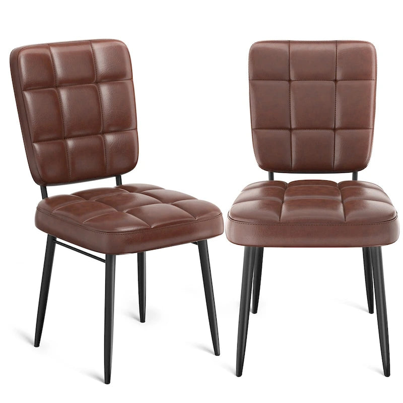 Ensemble de 2/4/6/8 chaises de salle à manger modernes, chaises de cuisine rembourrées avec coussin épais pour salle à manger