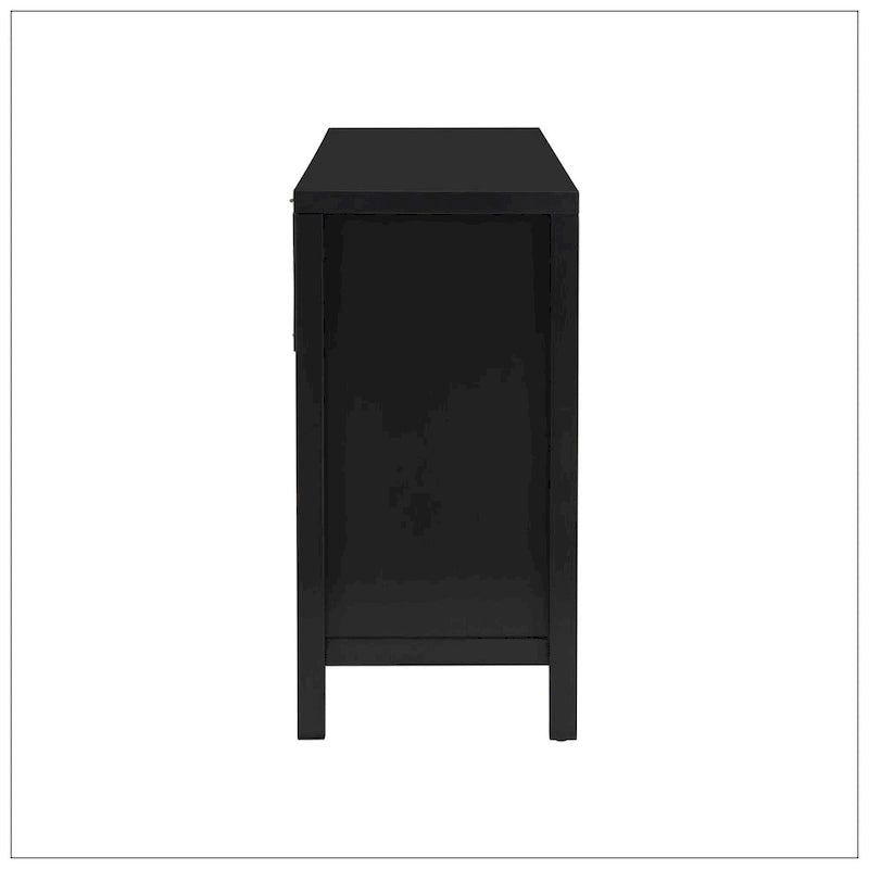 Buffet minimaliste à motif ondulé avec rangement fonctionnel