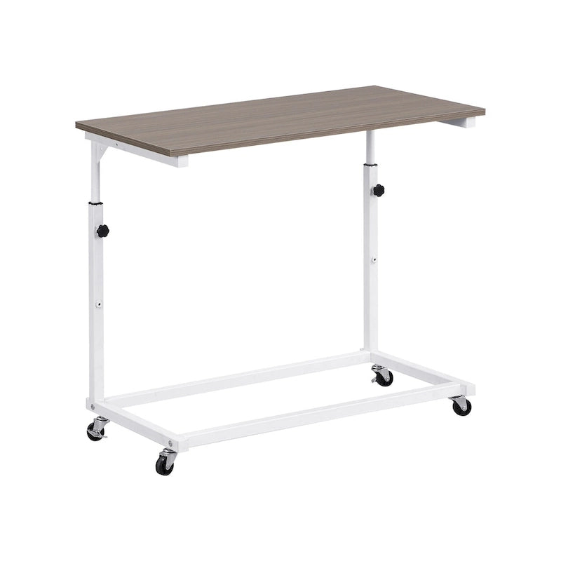 Lit de jour polyvalent avec bureau amovible, cadre de canapé-lit en métal avec grille métallique, étagères et porte-vêtements, sommier non requis