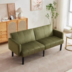 Sofa Bed, Compact Loveseat, Modern Mid-Century Sleeper Sofa, Convertible Couch, Living Room Couches