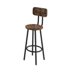 Ensemble de salle à manger moderne 3 pièces avec table carrée, cloison et 2 tabourets de bar
