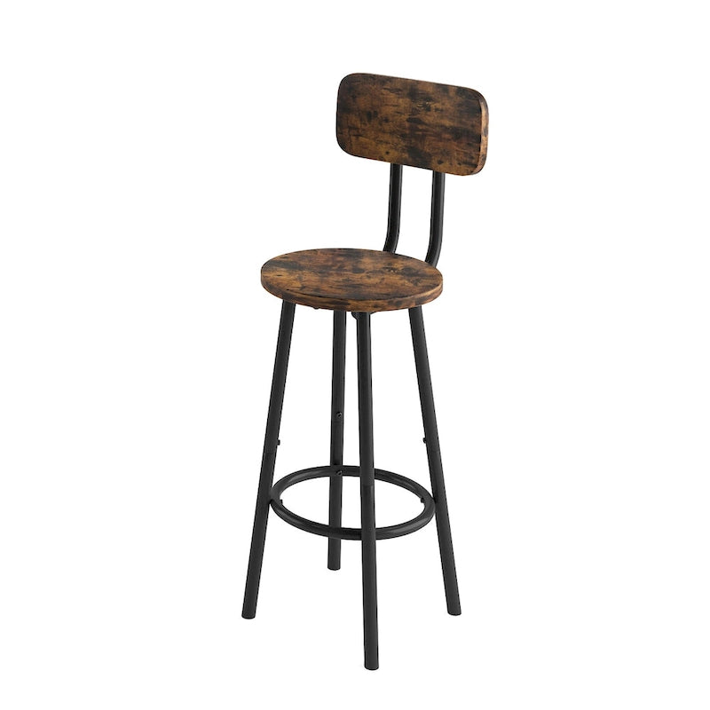 Ensemble de salle à manger moderne 3 pièces avec table carrée, cloison et 2 tabourets de bar