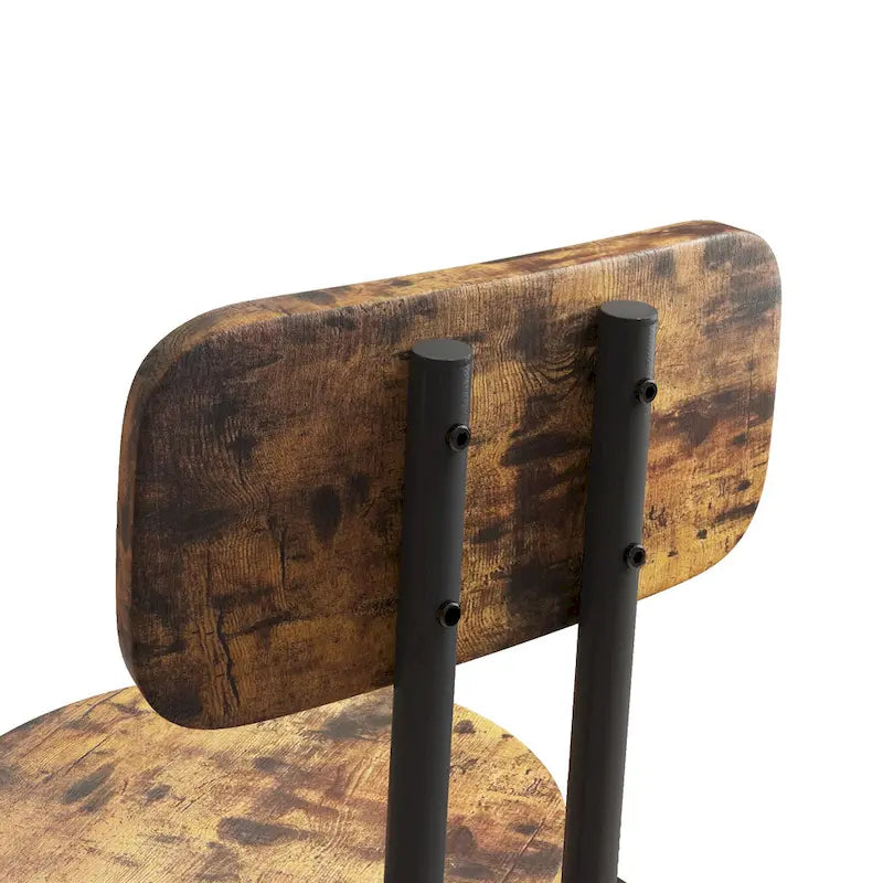 Ensemble de salle à manger moderne 3 pièces avec table carrée, cloison et 2 tabourets de bar