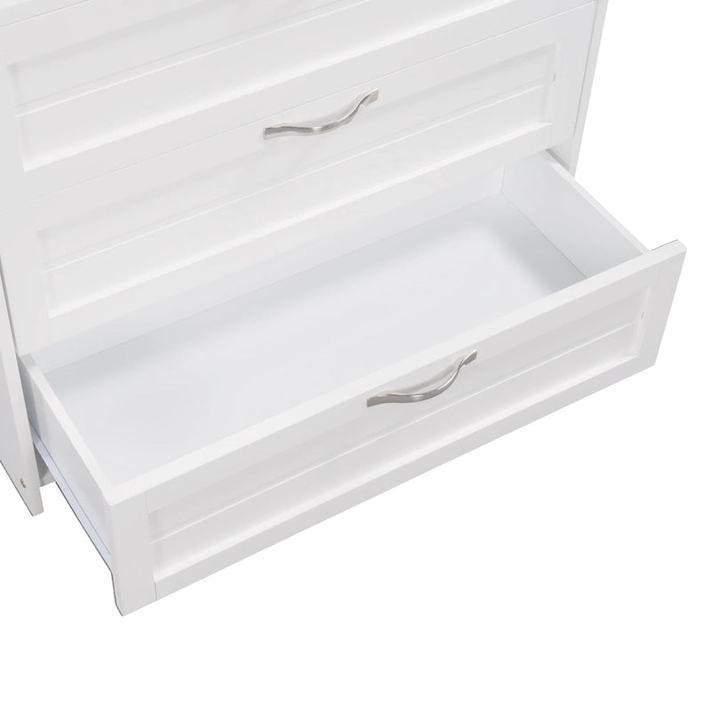 Lit mezzanine bas en pin pour deux personnes avec placards, étagères et toboggan