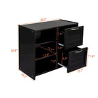 Lit mezzanine bas en pin pour deux personnes avec placards, étagères et toboggan