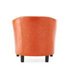 Fauteuil club Napoli en cuir reconstitué style transitionnel par Christopher Knight Home