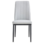 Ensemble de 4 chaises de salle à manger, assise rembourrée confortable, pieds en métal, dossier incurvé