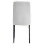 Ensemble de 4 chaises de salle à manger, assise rembourrée confortable, pieds en métal, dossier incurvé