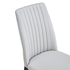 Ensemble de 4 chaises de salle à manger, assise rembourrée confortable, pieds en métal, dossier incurvé