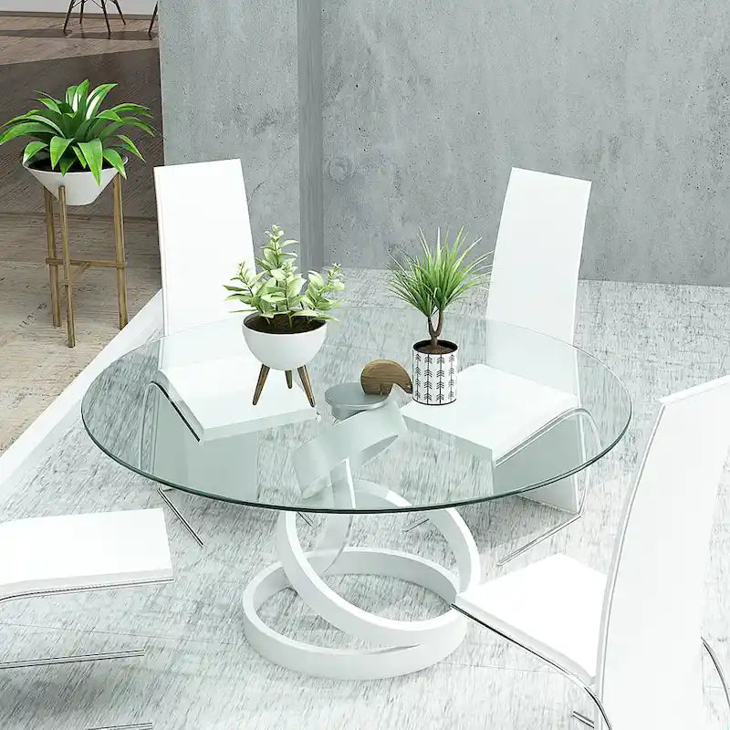 Plateau de table rond en verre trempé de 76 cm (30 pouces) - Plateau uniquement - 76,2 x 76,2 x 0,6 cm (30 x 30 x 0,24 pouces)