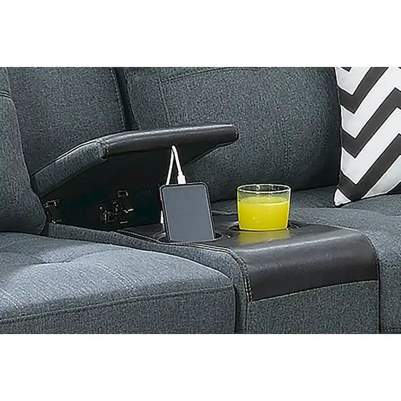 Ensemble canapé et causeuse 2 pièces Bobkona Troy en peluche polyfibre