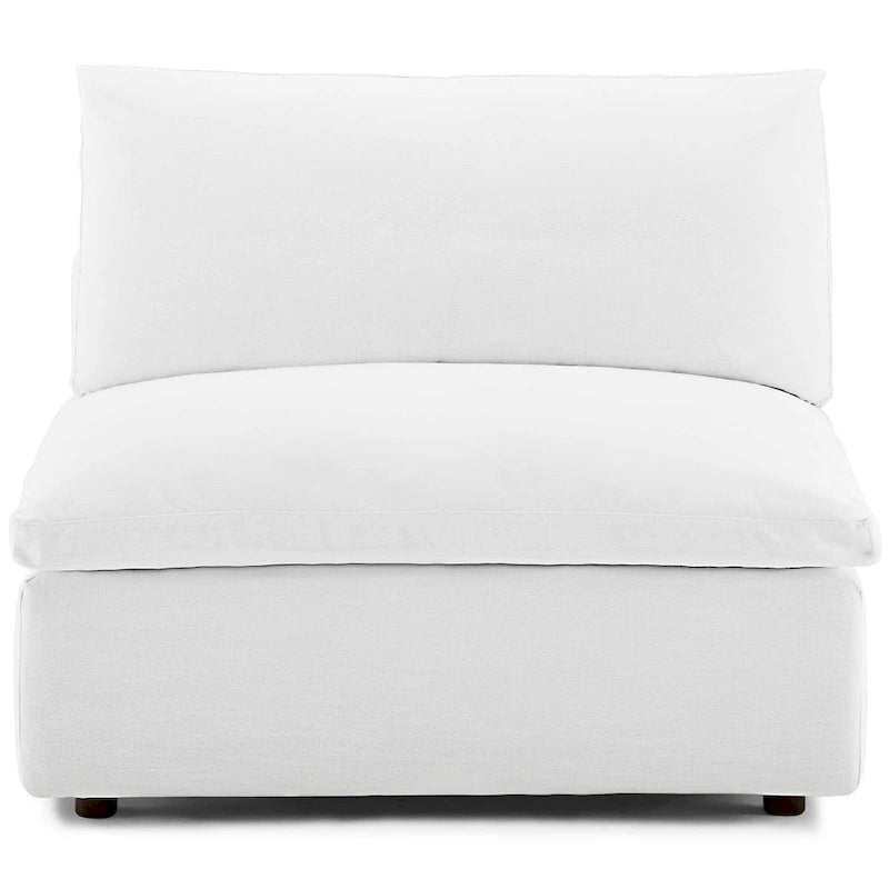 Fauteuil sans accoudoirs Copper Grove Hrazdan rembourré de duvet