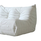 Canapé de sol en velours Teddy, canapé confortable avec soutien dorsal et pouf